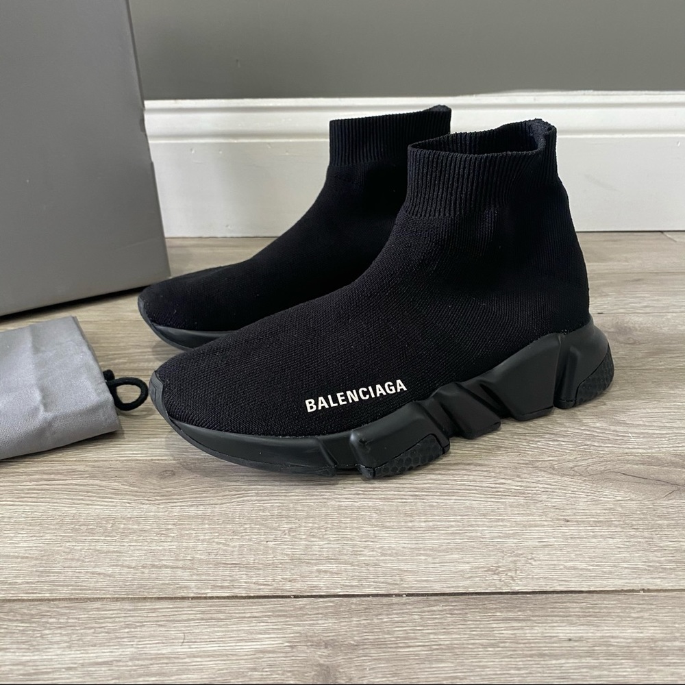 BALENCIAGA Speed LT Knit “Sock” Sneakers in Black - Size 37 (US 7)